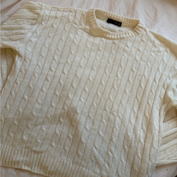 Vintage Cream Oversized Knitted Sweater - Picture 2 of 3